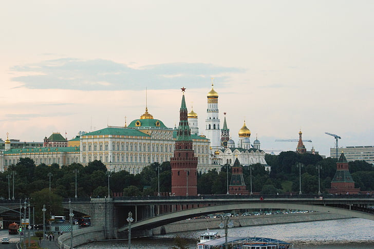 Moscou, el kremlin, Rússia, cúpula, kremlevskaya terraplè, Catedral, Centre