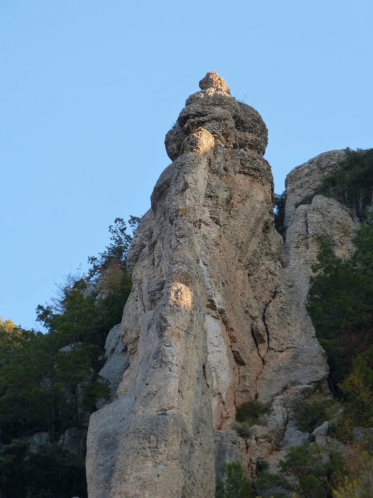 Roca, il·luminació, conglomerat, pedra calcària, Montsant, formes orgàniques, parc natural