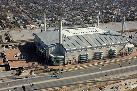 San antonio, Teksasa, pilsēta, ēkas, ASV, stadions, skats no putna lidojuma