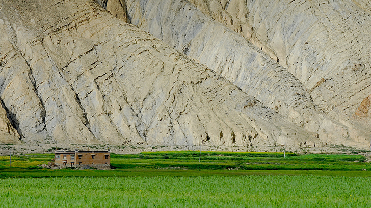 Tibet, krajina, Rock, barevný kontrast