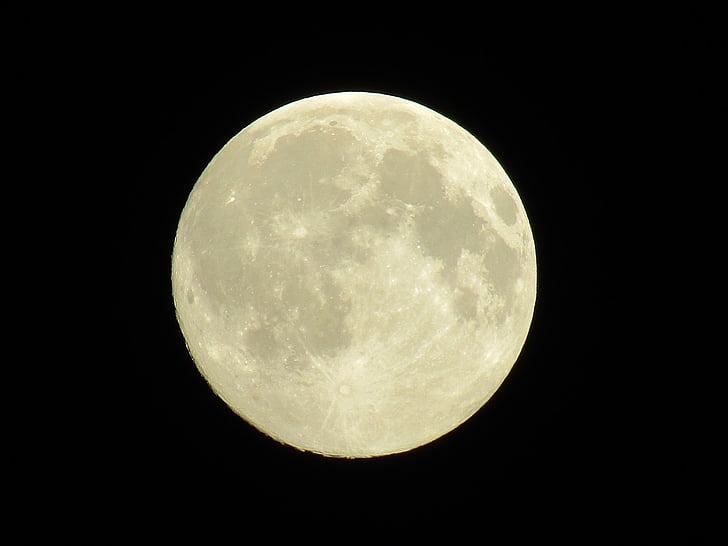 Księżyc, noc, nocne zdjęcie, niebo, Moonlight