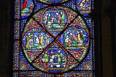 Canterbury, katedralen, kirke, England, anglikanske, Glassmaleri, vinduet