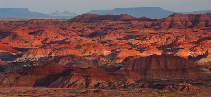 Painted desert, piasek, Arizona, krajobraz, kolorowe, spokojnej, spokojny