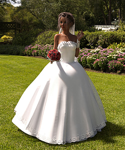 bruid, pop, vrouw, witte jurk, bruiloft, tijd, datum