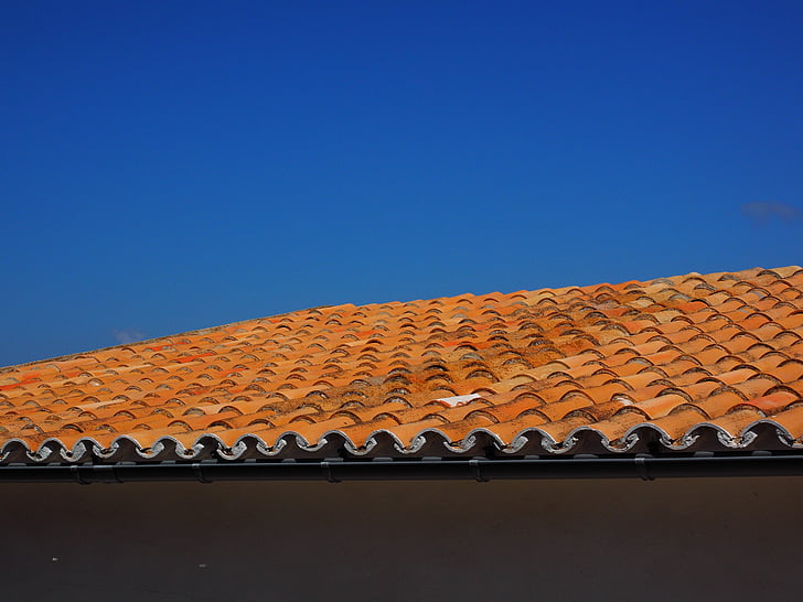 roof, roofing, flat roof, red, house roof, tile, mediterranean