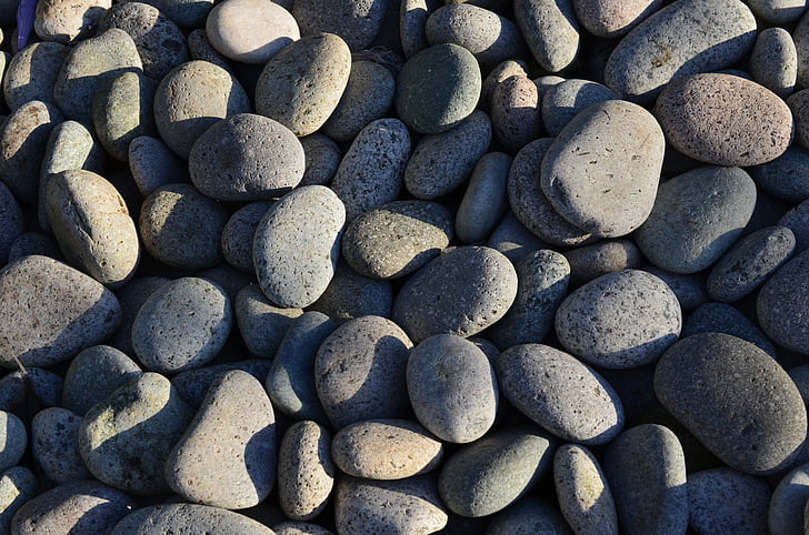 akmenys, akmenukas, Gamta, paplūdimys, jūra, smėlis žvyras