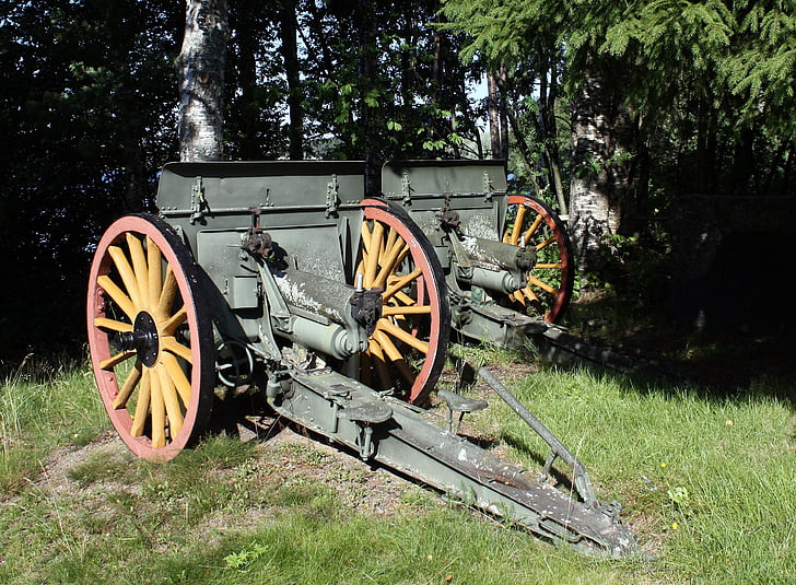 artilleri, monument, hintta, Oulu, kanoner, Finland, historie