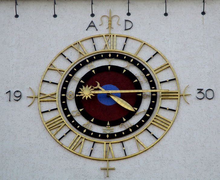 time, clock, clock tower, town home, amriswil, thurgau, switzerland
