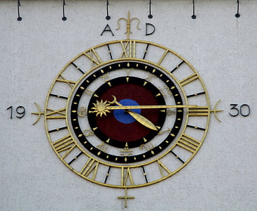 時間, 時計, 時計塔, 町の家, amriswil, トゥールガウ州, スイス