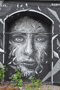 Berlim, arte de rua, onda urbana, grafite, arte, pintura mural