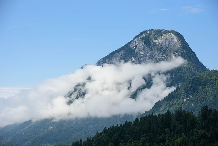 Tirol, muntanya, núvols, cel, paisatge, alpí