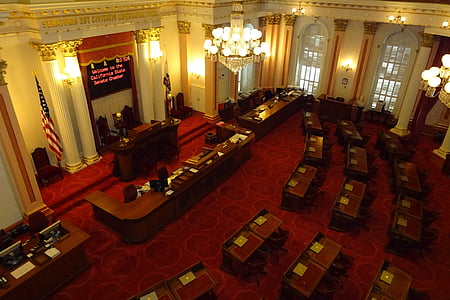 Senatet, Hall, Capitol, bygge, lovgivende forsamling, California, Sacramento