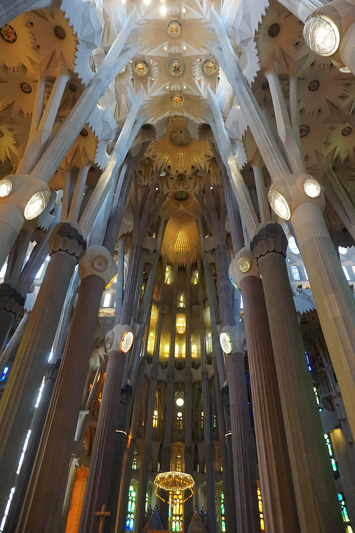 Gaudi, Cerkev svete družine, strop