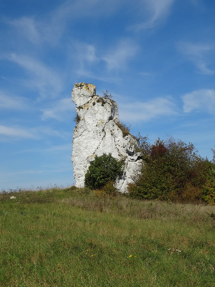 Jerzmanowice, Polen, Rock, landschap, natuur, kalksteen