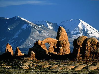 batu yang Arch, Formasi geologi, batu, batu pasir, pembentukan, gurun, Taman Nasional Arches