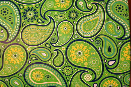 pattern, green, yellow, ornament, ornaments, colorful, color