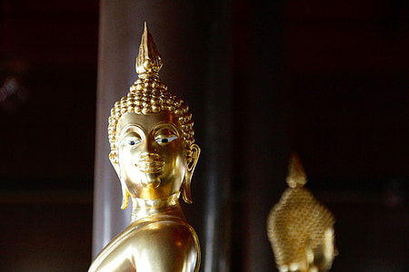 Bangkok, Buda, oro, meditación, budismo, Tailandia, Asia