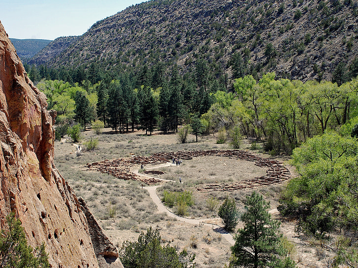 Bandelier Nationalmonument, New-mexico, Landschaft, Berge, Wald, Bäume, Wald