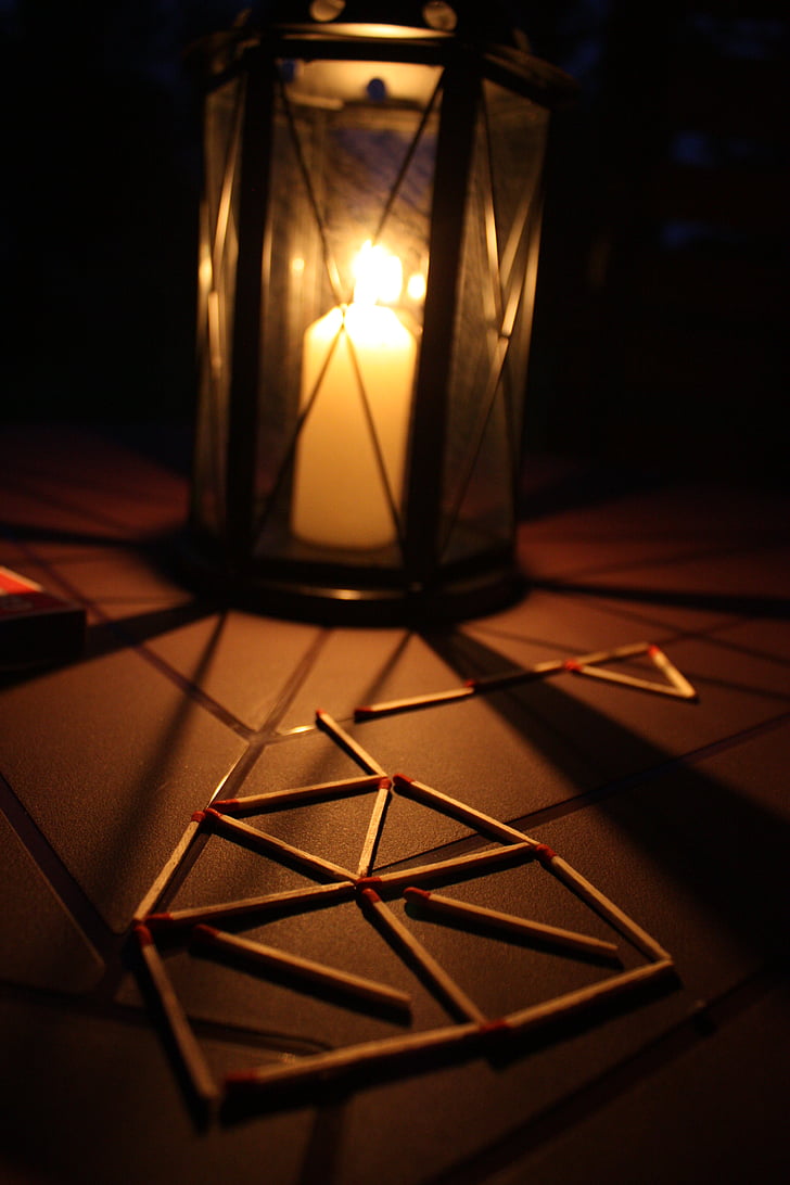 candle, dark, matches, night, lighting Equipment, illuminated