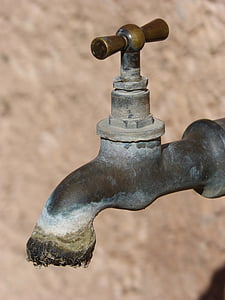 tap, water, old, running water, drinking water, faucet, water Pipe