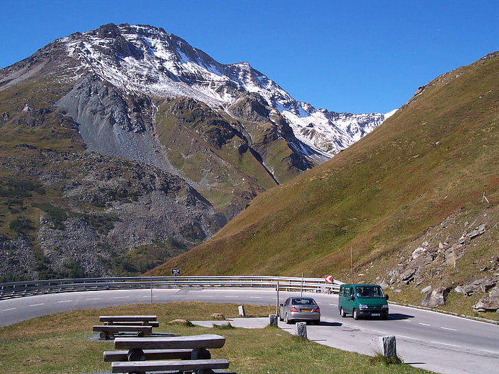 Alpine road, đường núi, Áo, núi Alps, núi, vùng Grossglockner, Thiên nhiên