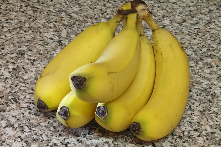 banāni, augļi, pārtika, dzeltena, veselīgi, ēst, vitamīnu