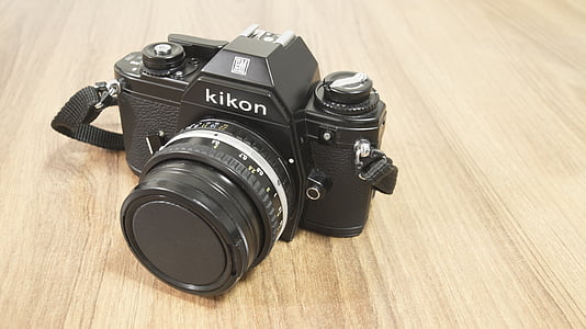 Nikon, DSLR, SLR, čočka, fotoaparát, černá, zařízení