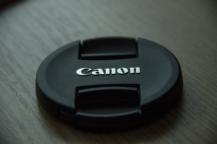 Canon, šošovka, kryt, logo, značka, fotografovanie