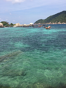 Thailand, Koh tao, eiland, zee, zomer, water, stenen