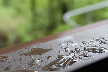 dážď, Rosy, škvrny od vody