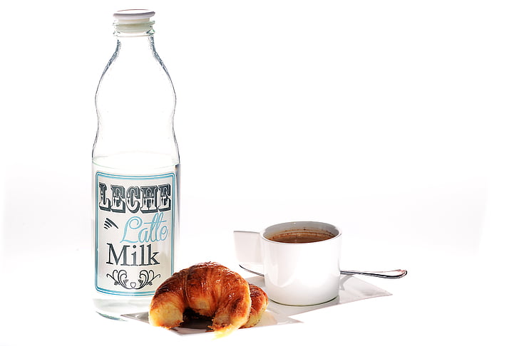 morgenmad, kaffe, drink, køkken, Café, kaffe med mælk, bar
