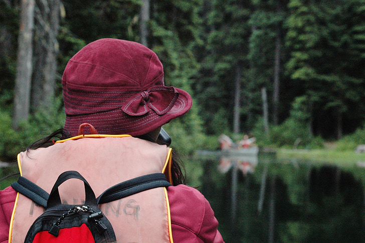 canoe, femeie, apa, Red, în aer liber, recreere, Râul