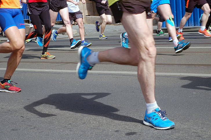 тичам, спорт, здраве, крака, мускулите, град, състезание