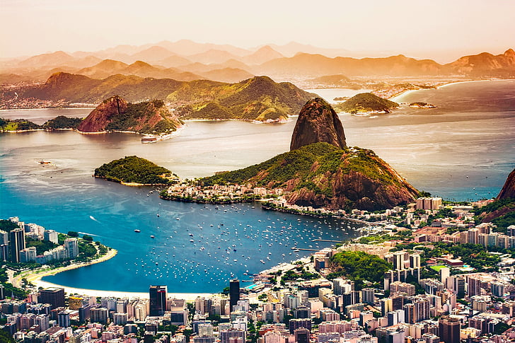 Brésil, ville, urbain, Tourisme, littoral, vacances, paysage urbain
