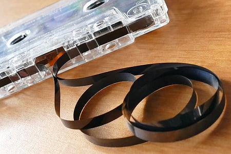 cinta, Casset, retro, so, música, àudio, cinta de casset