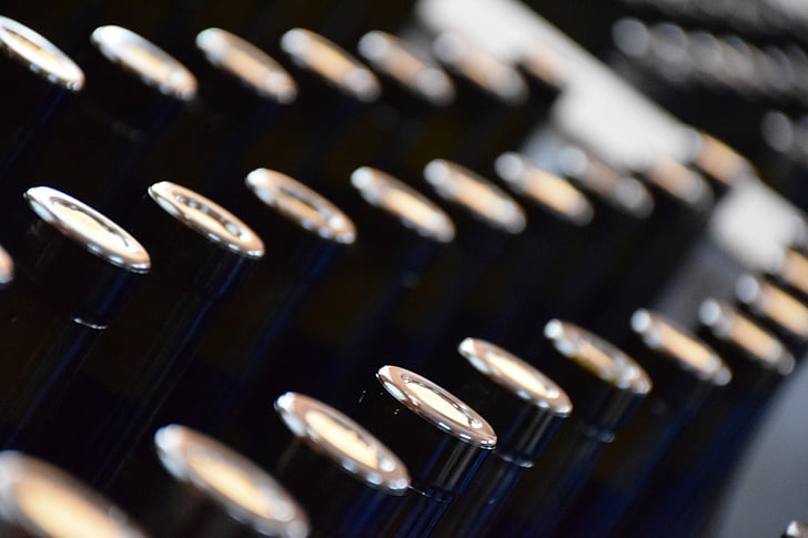 bottles, wine, winery, factory, cork