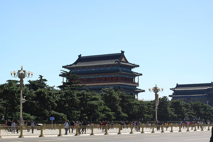 zhengyang, beijing, historic buildings, qianmen, tourist attractions, china, door