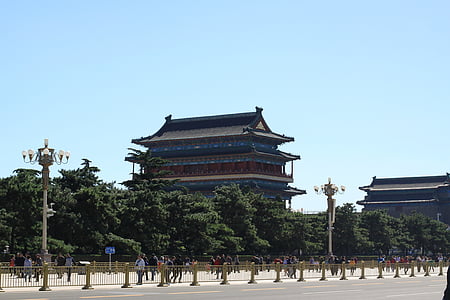 zhengyang, Peking, historické budovy, Qianmen, turistické atrakcie, Čína, dvere