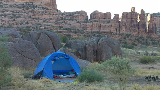 Càmping, tenda, natura, campament, l'estiu, recreació, aventura