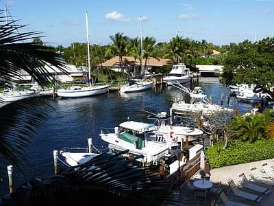Florida, bağlantı noktası, tekneler, Pier, ABD, deniz gemi, liman