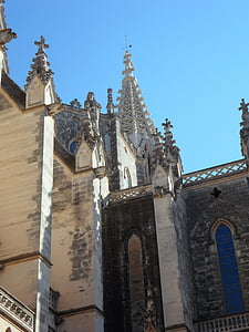 Église, façade, architecture, bâtiment, Espagne, lieux d’intérêt, bleu