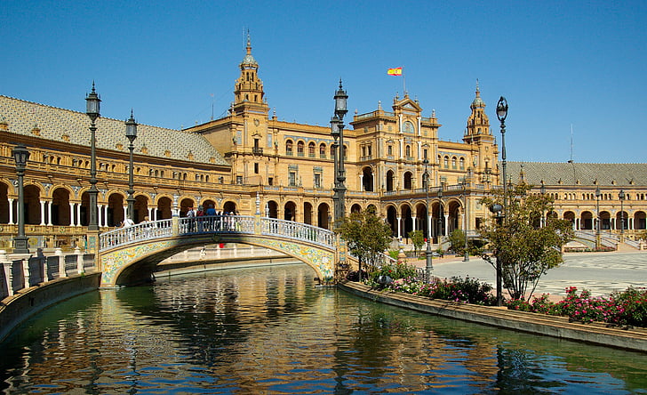 Hispaania, Andaluusia, Sevilla, Hispaania asemel, arhitektuur, kuulus koht, Euroopa