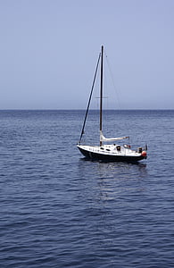 veler, vaixell de pesca, embarcacions, l'aigua, pal de la vela, Mar