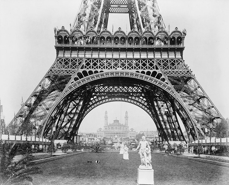 Эйфелева башня, Винтаж, Париж, ретро, Европа, Ориентир, романтический