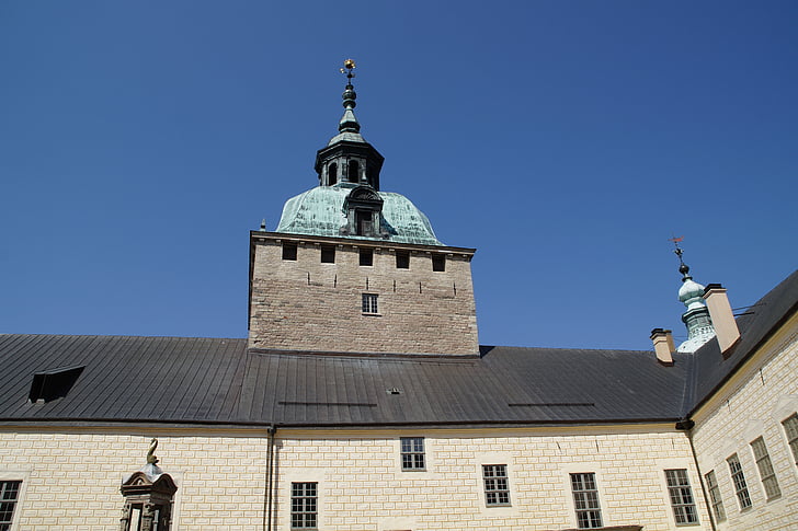 Kalmar, Castle, zárt tintahal, Balti-tenger, Svédország, tengerpart