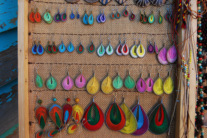 pendents, colors, colorit, venedor, joieria, Arracades, accessoris