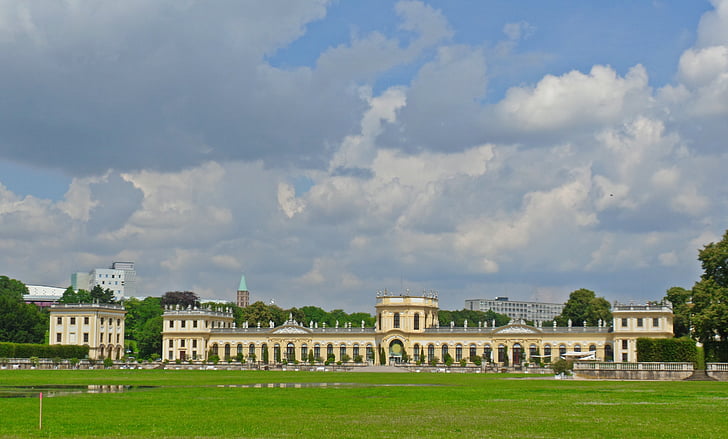 Orangerie, Kassel, Allemagne, architecture, bâtiment, Château