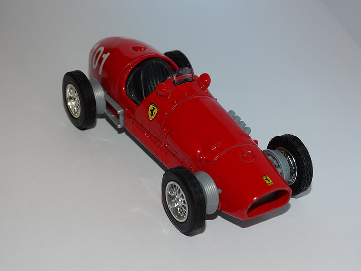 Ferrari, samochód, czerwony, Vintage, wyścigi, Zabawka, koła