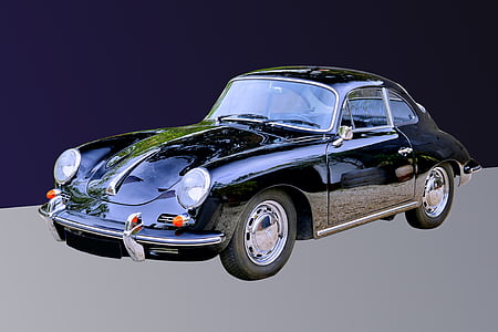 automatikus, Oldtimer, klasszikus, Porsche, 356, történelmileg, régi