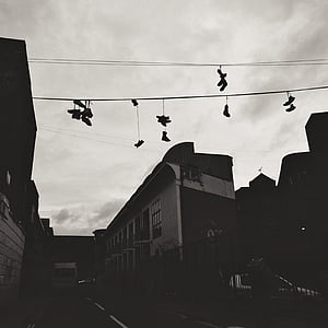 Schuhe, Trainer, Gebäude, London, Urban, Straße, England